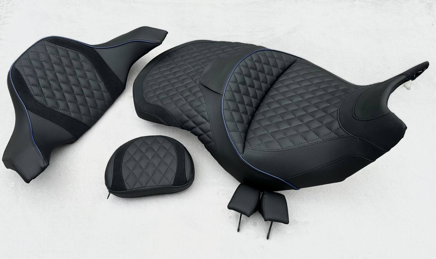 Sitzbank neu beziehen für Honda Gold Wing GL1800 ab 2018 SC79 Farben wählbar